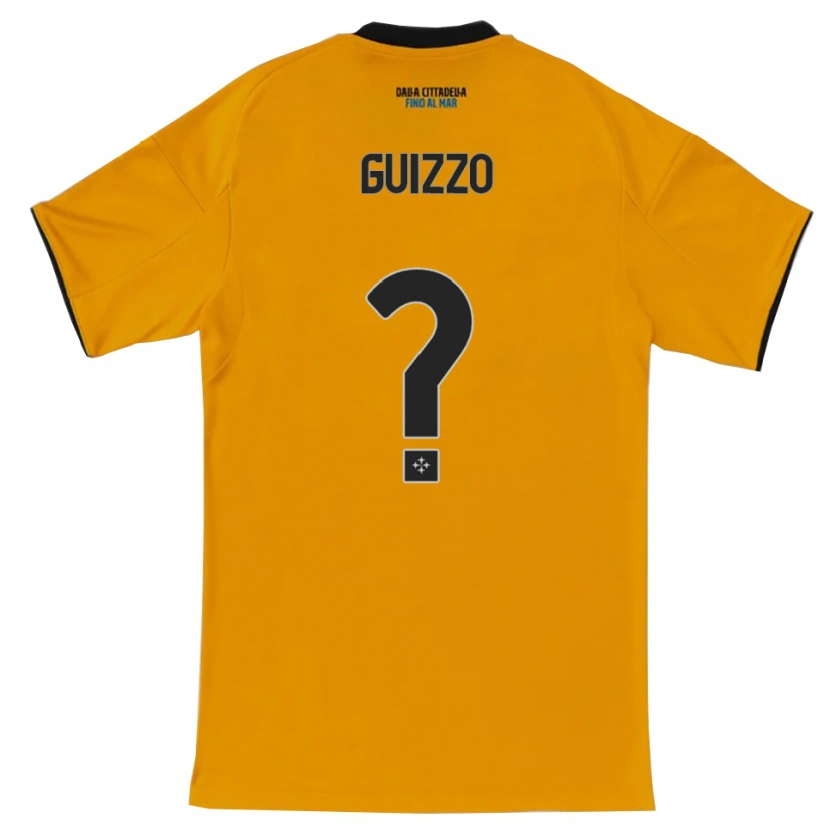 Danxen Kinderen Tommaso Guizzo #0 Oranje Blauw Uitshirt Uittenue 2025/26 T-Shirt