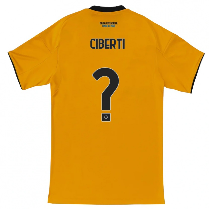 Danxen Kinderen Martino Ciberti #0 Oranje Blauw Uitshirt Uittenue 2025/26 T-Shirt