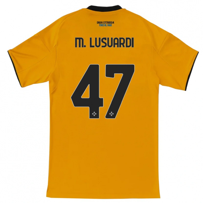 Danxen Kinderen Mateus Lusuardi #47 Oranje Blauw Uitshirt Uittenue 2025/26 T-Shirt