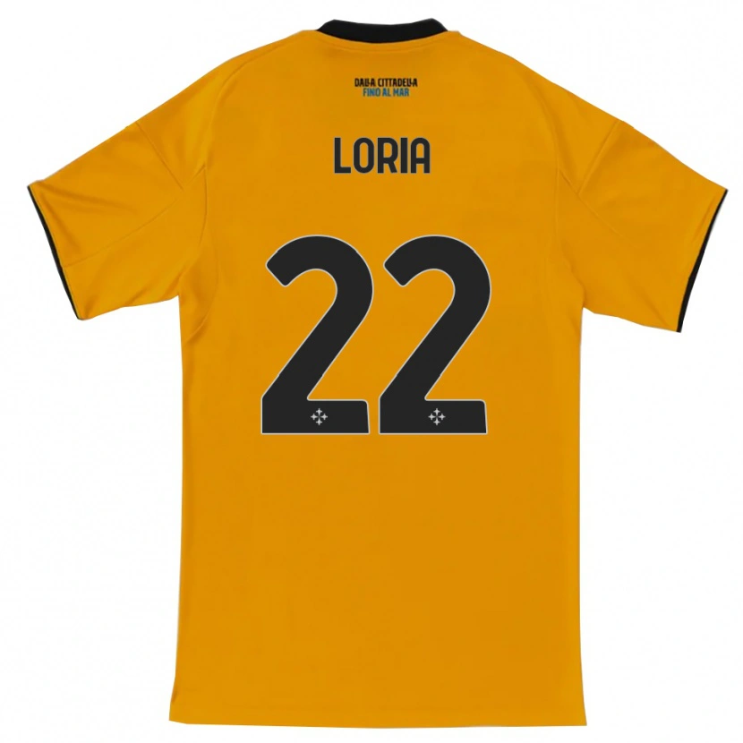 Danxen Kinderen Leonardo Loria #22 Oranje Blauw Uitshirt Uittenue 2025/26 T-Shirt