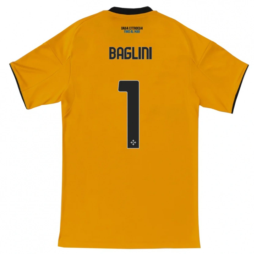 Danxen Kinderen Giacomo Baglini #1 Oranje Blauw Uitshirt Uittenue 2025/26 T-Shirt