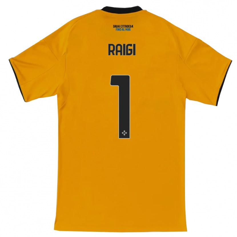 Danxen Kinderen Francesco Raigi #1 Oranje Blauw Uitshirt Uittenue 2025/26 T-Shirt