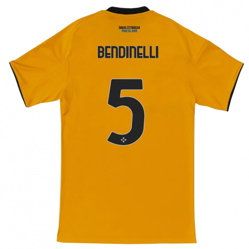Danxen Kinderen Louis Bendinelli #5 Oranje Blauw Uitshirt Uittenue 2025/26 T-Shirt