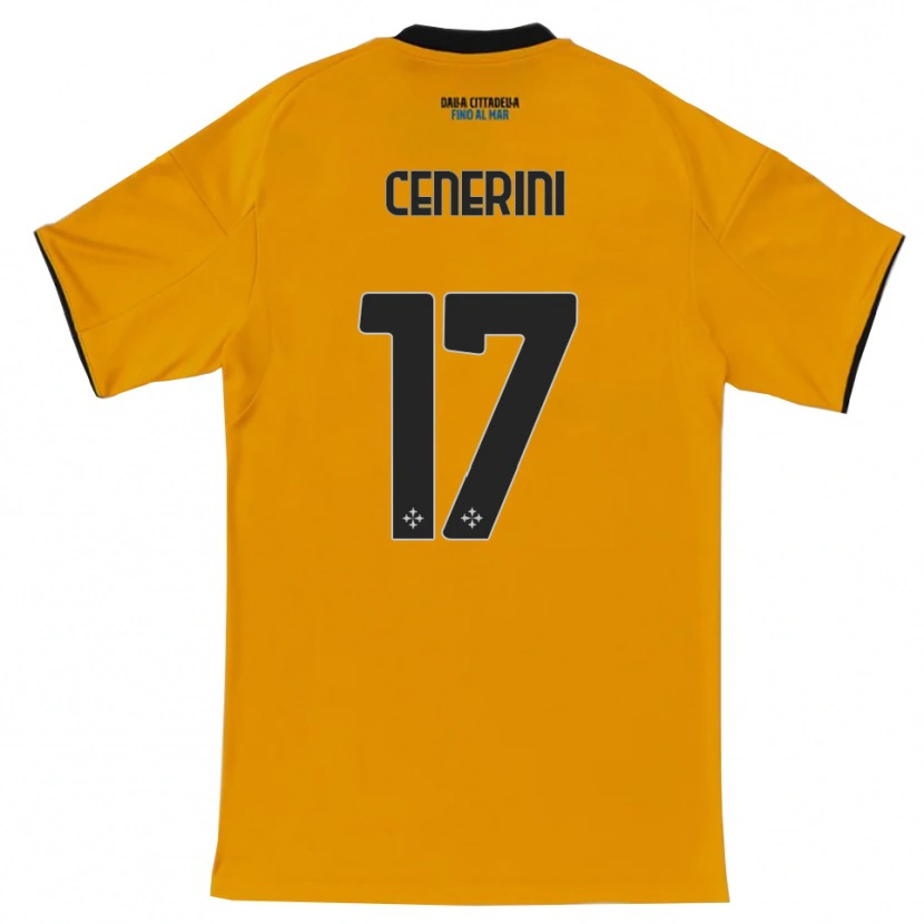 Danxen Kinderen Marco Cenerini #17 Oranje Blauw Uitshirt Uittenue 2025/26 T-Shirt