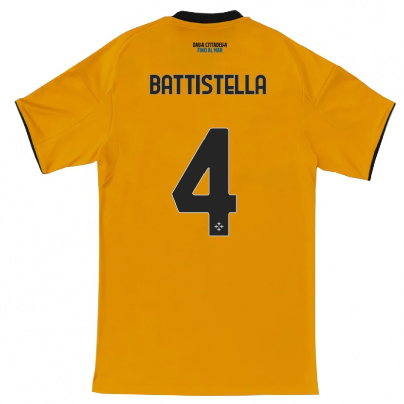 Danxen Kinderen Daniel Battistella #4 Oranje Blauw Uitshirt Uittenue 2025/26 T-Shirt