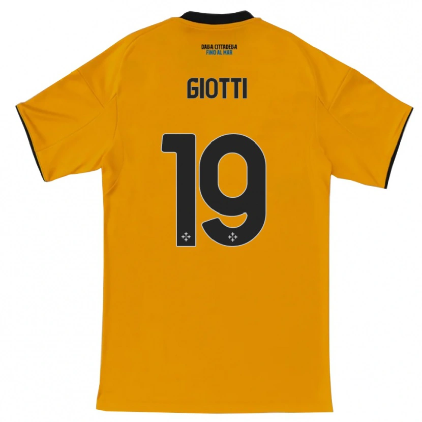 Danxen Kinderen Emanuele Giotti #19 Oranje Blauw Uitshirt Uittenue 2025/26 T-Shirt