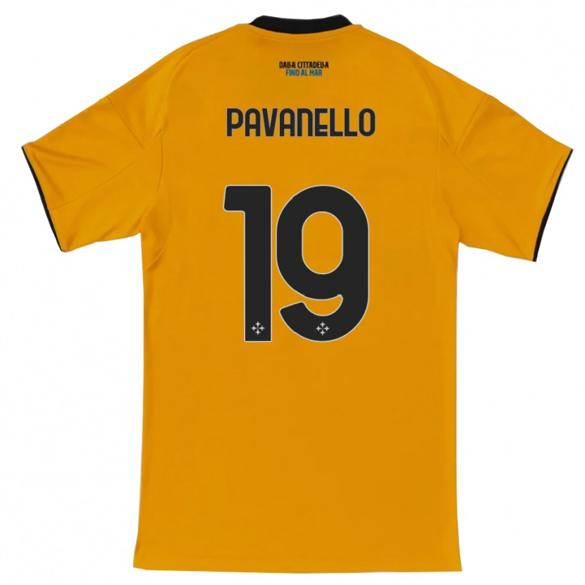 Danxen Kinderen Andrea Pavanello #19 Oranje Blauw Uitshirt Uittenue 2025/26 T-Shirt