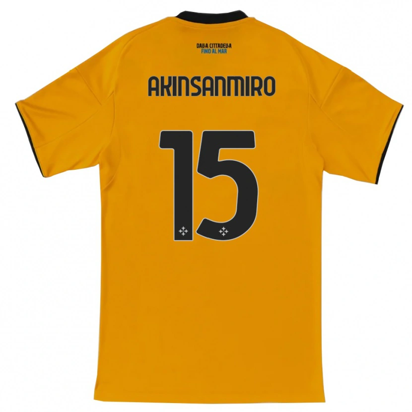 Danxen Kinderen Ebenezer Akinsanmiro #15 Oranje Blauw Uitshirt Uittenue 2025/26 T-Shirt