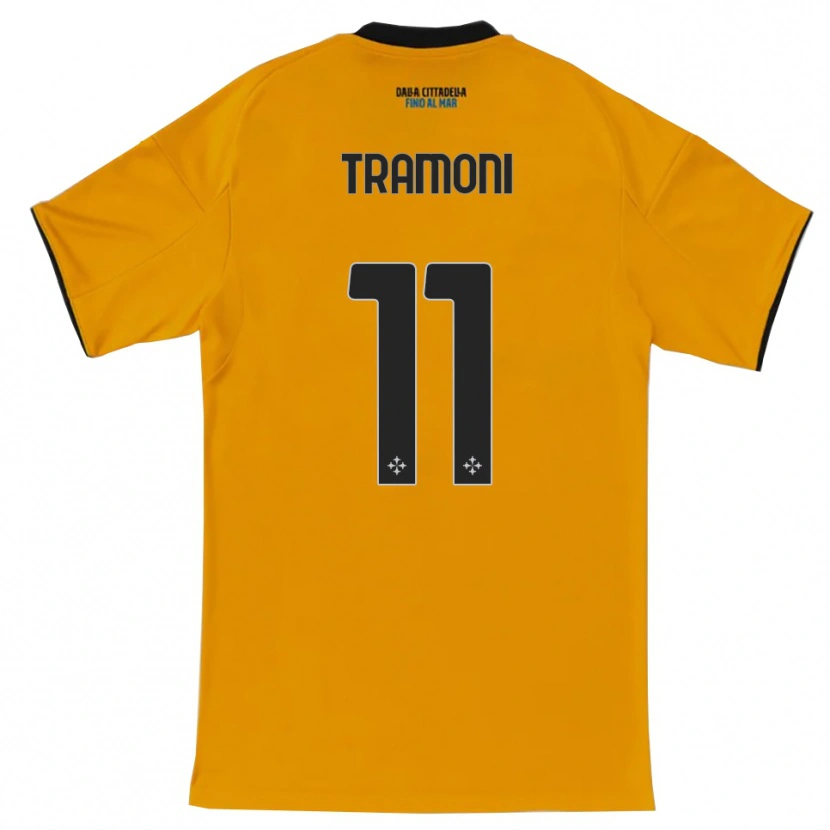 Danxen Kinderen Matteo Tramoni #11 Oranje Blauw Uitshirt Uittenue 2025/26 T-Shirt