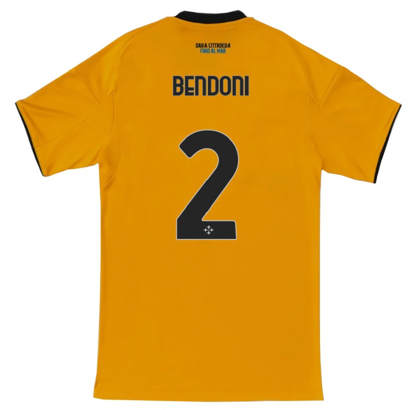 Danxen Kinderen Marco Bendoni #2 Oranje Blauw Uitshirt Uittenue 2025/26 T-Shirt