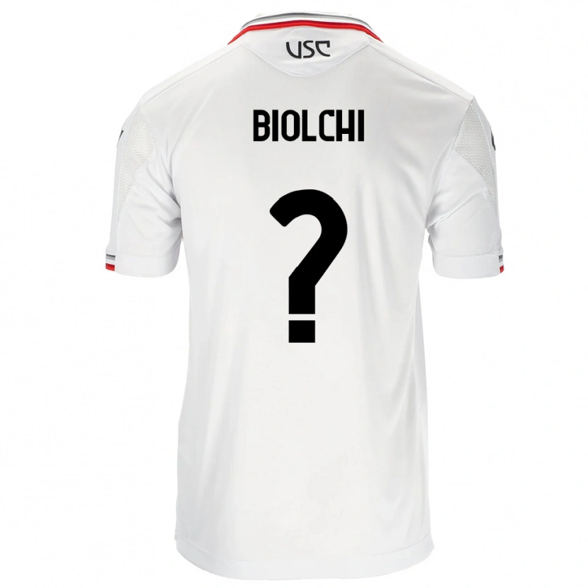 Danxen Kinderen Pietro Biolchi #0 Wit Rood Uitshirt Uittenue 2025/26 T-Shirt