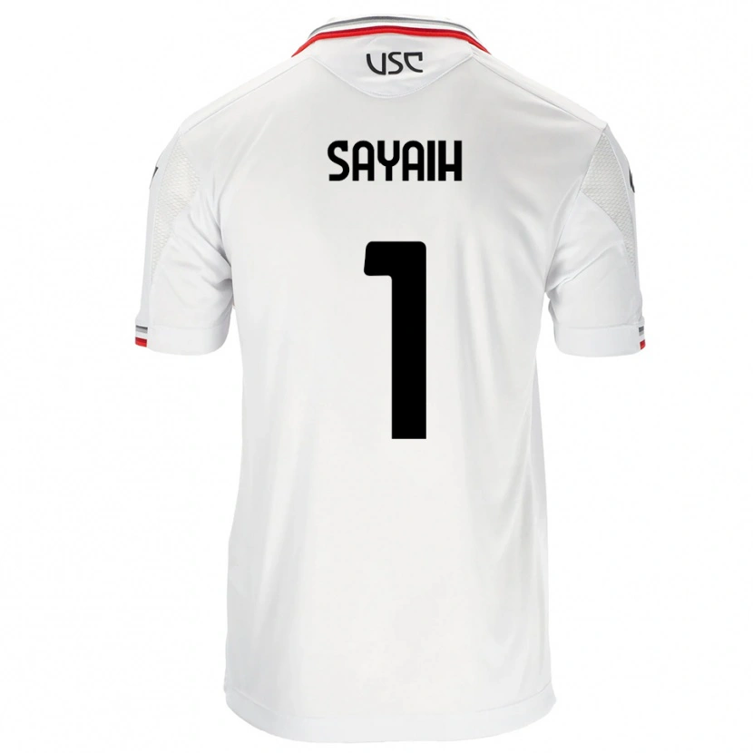 Danxen Kinderen Ilyas Sayaih #1 Wit Rood Uitshirt Uittenue 2025/26 T-Shirt