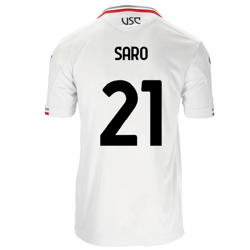Danxen Kinderen Gianluca Saro #21 Wit Rood Uitshirt Uittenue 2025/26 T-Shirt