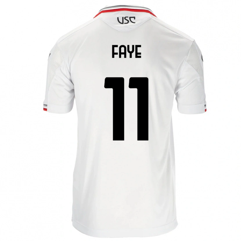 Danxen Kinderen Nouroudine Faye #11 Wit Rood Uitshirt Uittenue 2025/26 T-Shirt