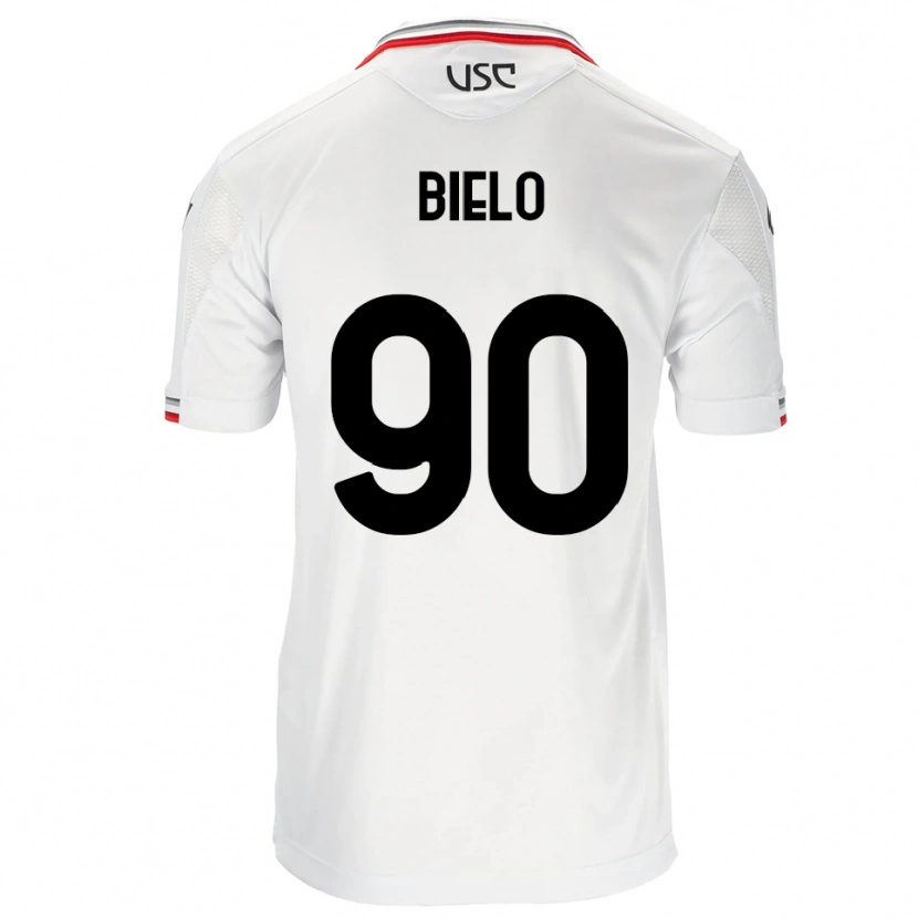 Danxen Kinderen Manu Bielo #90 Wit Rood Uitshirt Uittenue 2025/26 T-Shirt