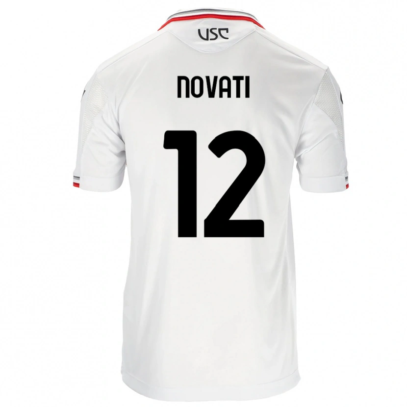 Danxen Kinderen Lorenzo Novati #12 Wit Rood Uitshirt Uittenue 2025/26 T-Shirt