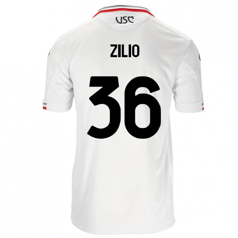 Danxen Kinderen Andrea Zilio #36 Wit Rood Uitshirt Uittenue 2025/26 T-Shirt