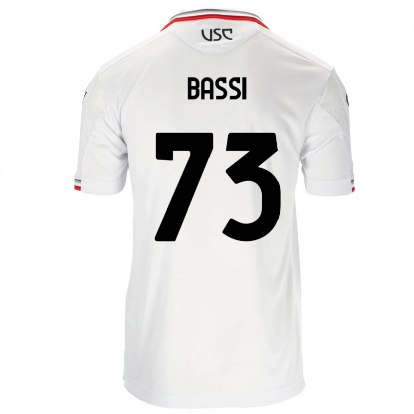 Danxen Kinderen Emanuele Bassi #73 Wit Rood Uitshirt Uittenue 2025/26 T-Shirt