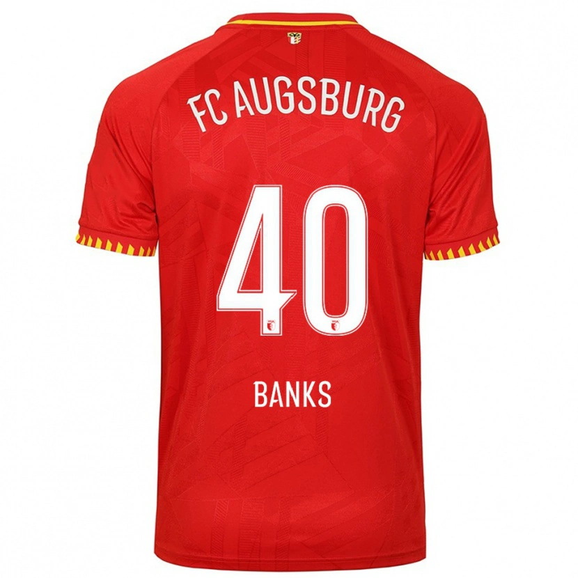 Danxen Kinderen Noahkai Banks #40 Rood Geel Uitshirt Uittenue 2025/26 T-Shirt