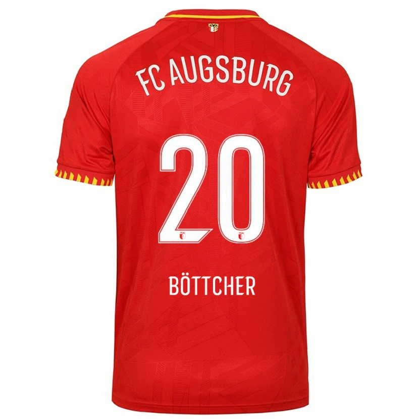 Danxen Kinderen Antonia Böttcher #20 Rood Geel Uitshirt Uittenue 2025/26 T-Shirt
