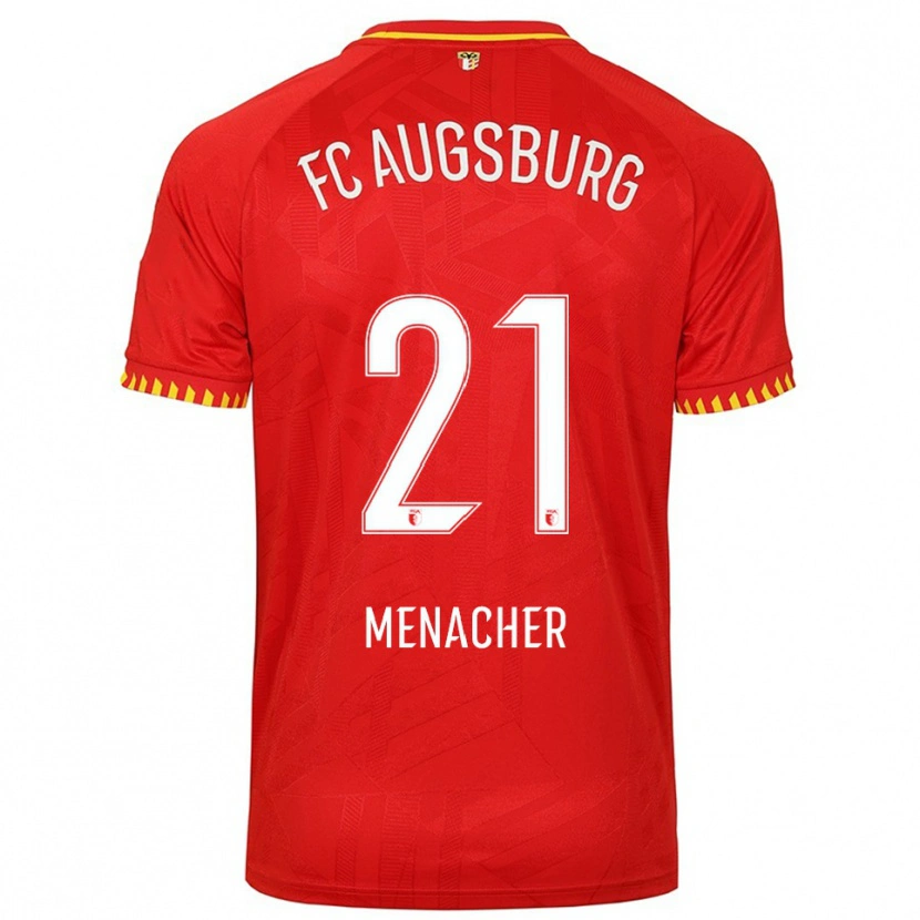 Danxen Kinderen Anton Menacher #21 Rood Geel Uitshirt Uittenue 2025/26 T-Shirt