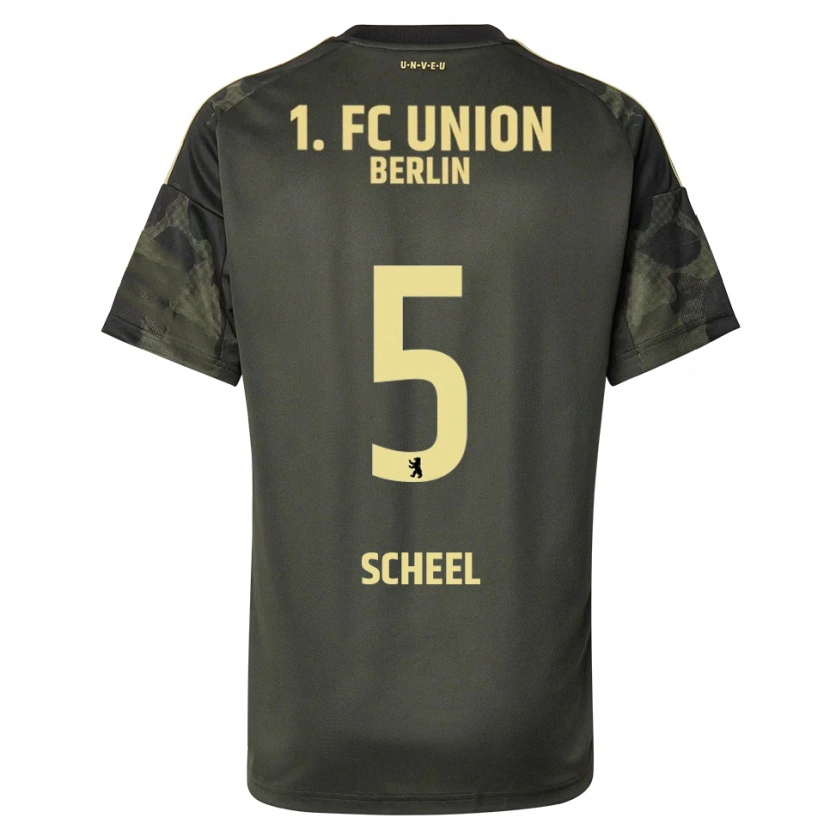 Danxen Kinderen Luca Scheel #5 Donkergroen Zwart Uitshirt Uittenue 2025/26 T-Shirt