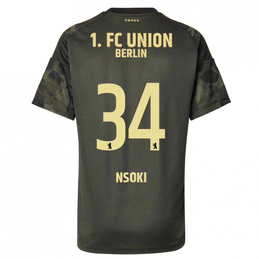 Danxen Kinderen Stanley Nsoki #34 Donkergroen Zwart Uitshirt Uittenue 2025/26 T-Shirt