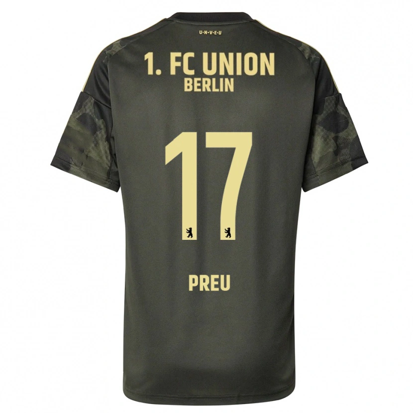 Danxen Kinderen David Preu #17 Donkergroen Zwart Uitshirt Uittenue 2025/26 T-Shirt