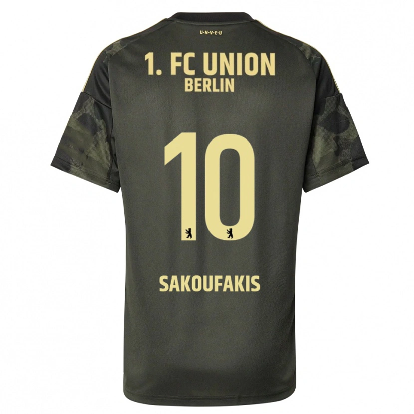 Danxen Kinderen Theodor Sakoufakis #10 Donkergroen Zwart Uitshirt Uittenue 2025/26 T-Shirt