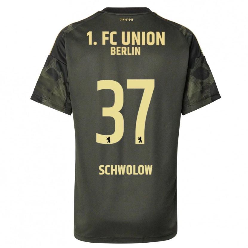 Danxen Kinderen Alexander Schwolow #37 Donkergroen Zwart Uitshirt Uittenue 2025/26 T-Shirt