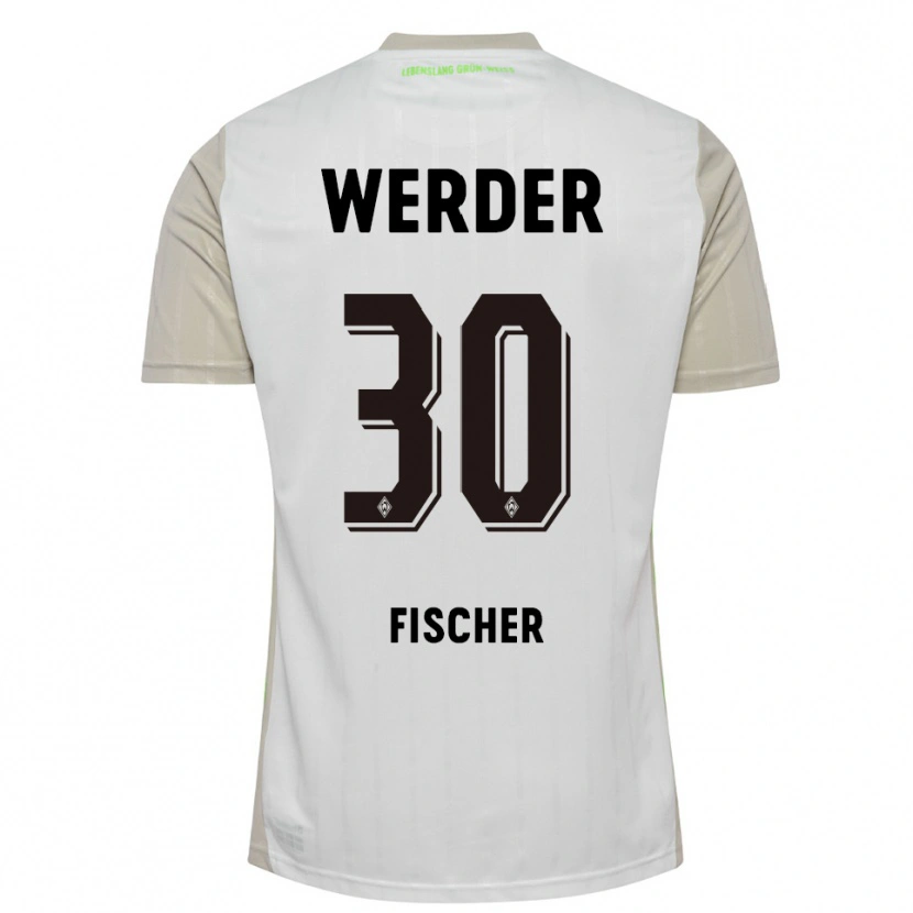 Danxen Kinderen Vanessa Fischer #30 Wit Zwart Uitshirt Uittenue 2025/26 T-Shirt