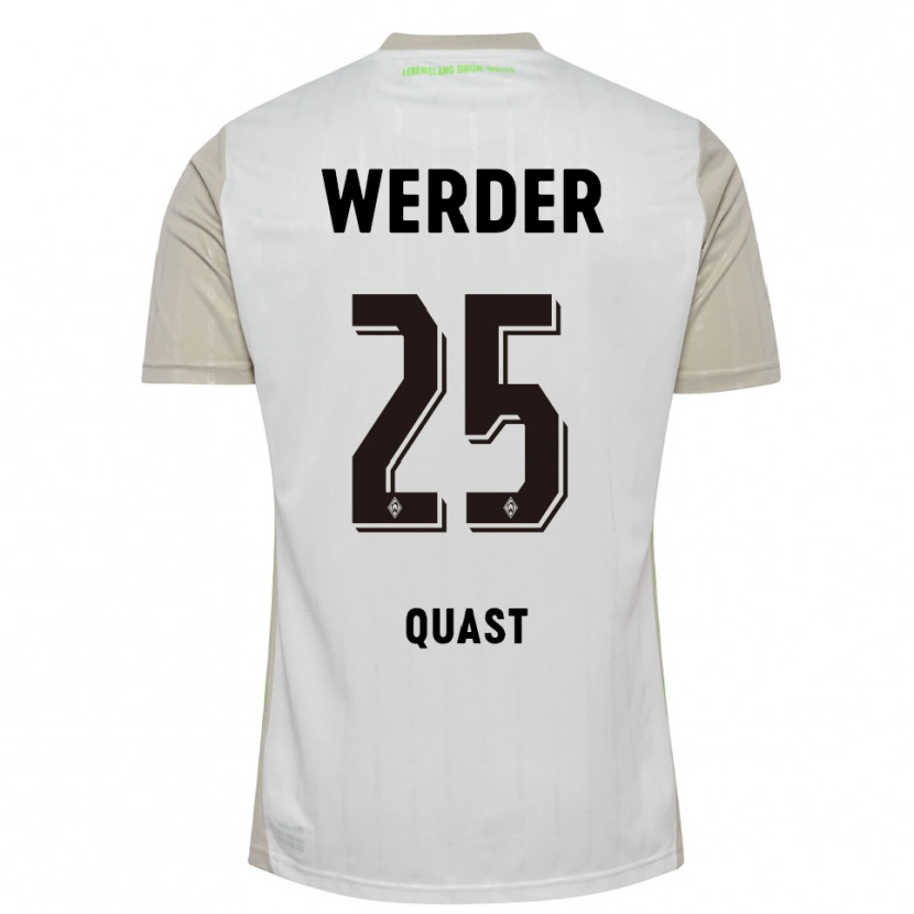 Danxen Kinderen Soenke Quast #25 Wit Zwart Uitshirt Uittenue 2025/26 T-Shirt