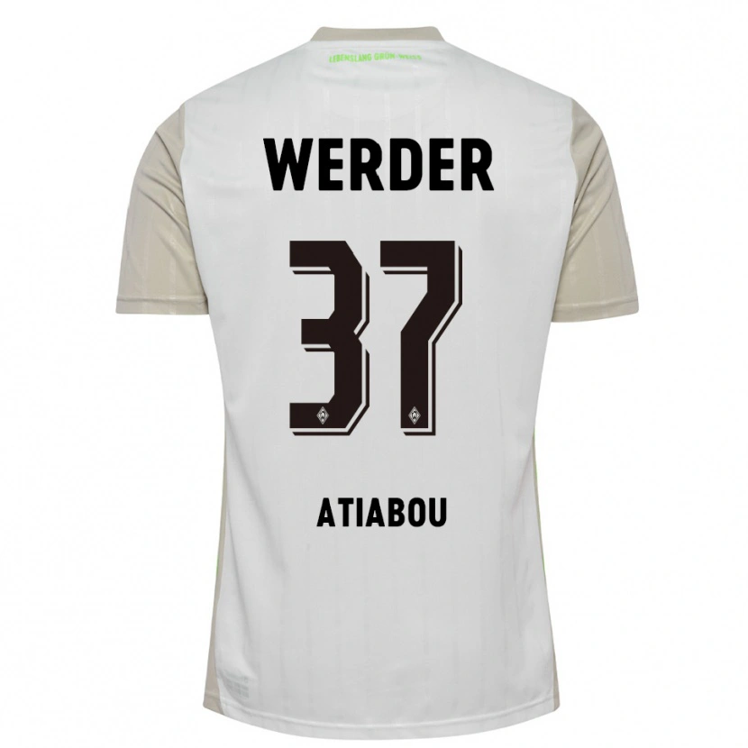 Danxen Kinderen Benjamin Atiabou #37 Wit Zwart Uitshirt Uittenue 2025/26 T-Shirt