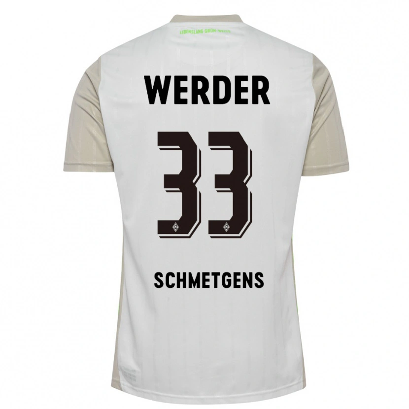 Danxen Kinderen Mick Schmetgens #33 Wit Zwart Uitshirt Uittenue 2025/26 T-Shirt