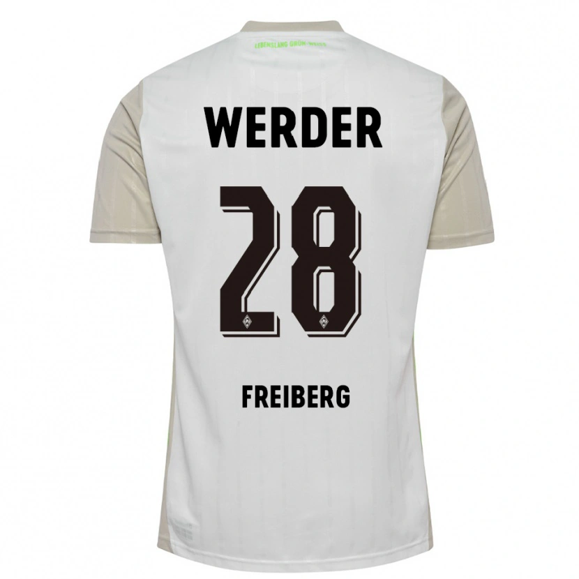 Danxen Kinderen Piet Freiberg #28 Wit Zwart Uitshirt Uittenue 2025/26 T-Shirt