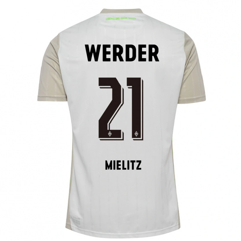 Danxen Kinderen Sebastian Mielitz #21 Wit Zwart Uitshirt Uittenue 2025/26 T-Shirt