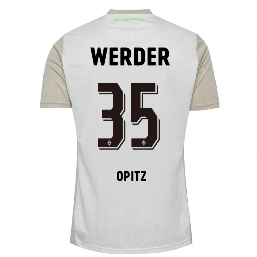 Danxen Kinderen Leon Opitz #35 Wit Zwart Uitshirt Uittenue 2025/26 T-Shirt