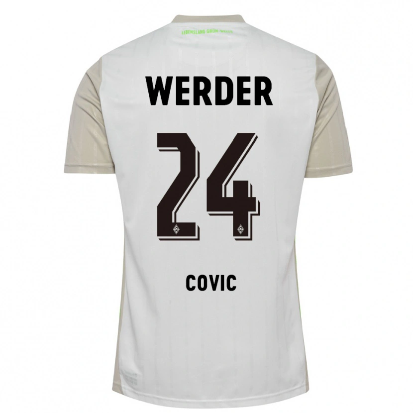 Danxen Kinderen Patrice Covic #24 Wit Zwart Uitshirt Uittenue 2025/26 T-Shirt