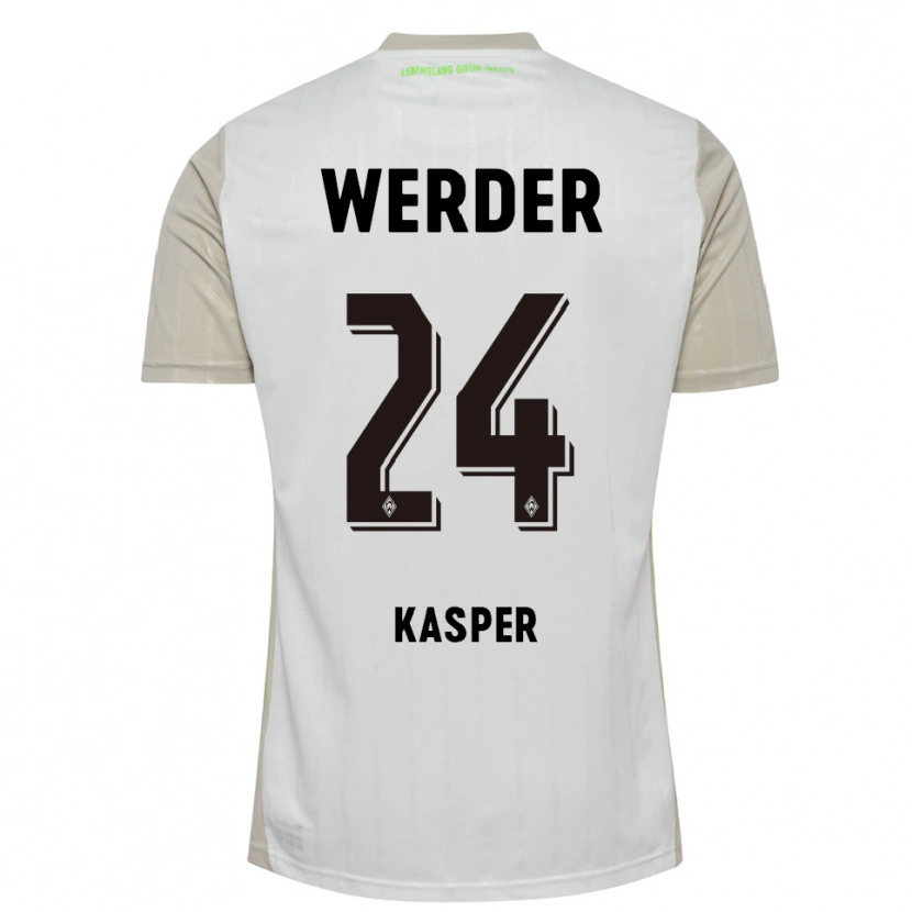 Danxen Kinderen Dominik Kasper #24 Wit Zwart Uitshirt Uittenue 2025/26 T-Shirt