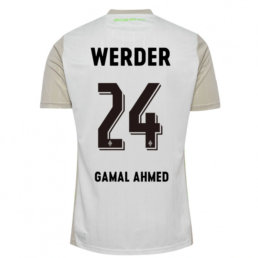 Danxen Kinderen Adam Gamal Ahmed #24 Wit Zwart Uitshirt Uittenue 2025/26 T-Shirt