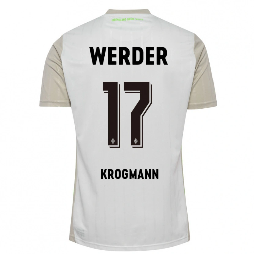 Danxen Kinderen Avid Krogmann #17 Wit Zwart Uitshirt Uittenue 2025/26 T-Shirt