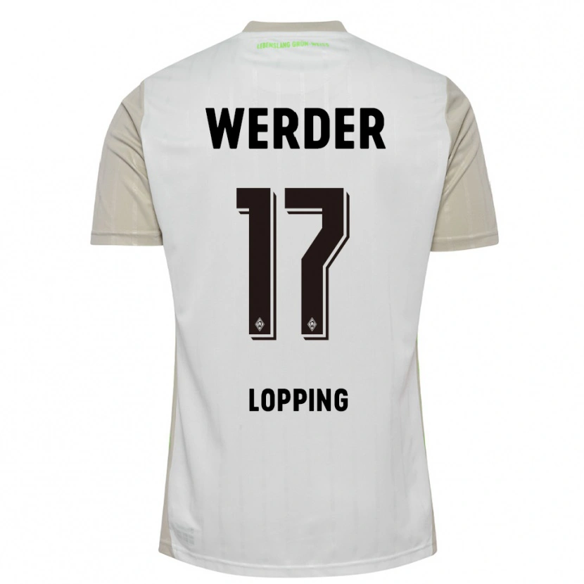 Danxen Kinderen Jakob Löpping #17 Wit Zwart Uitshirt Uittenue 2025/26 T-Shirt