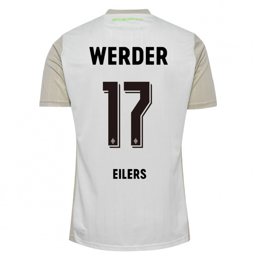 Danxen Kinderen Jonas Eilers #17 Wit Zwart Uitshirt Uittenue 2025/26 T-Shirt