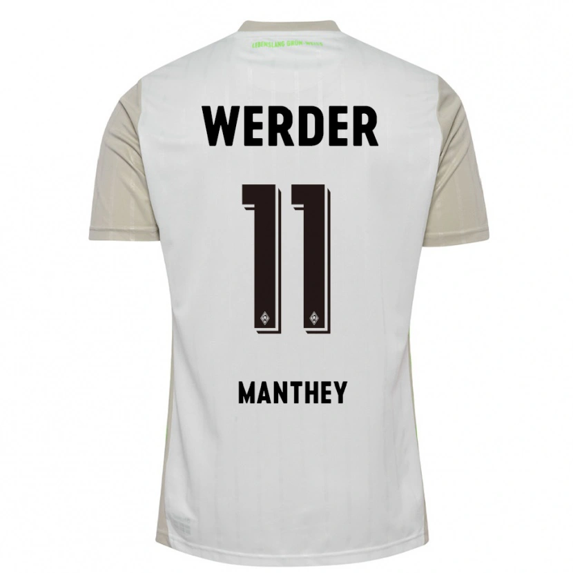 Danxen Kinderen Kevin Manthey #11 Wit Zwart Uitshirt Uittenue 2025/26 T-Shirt