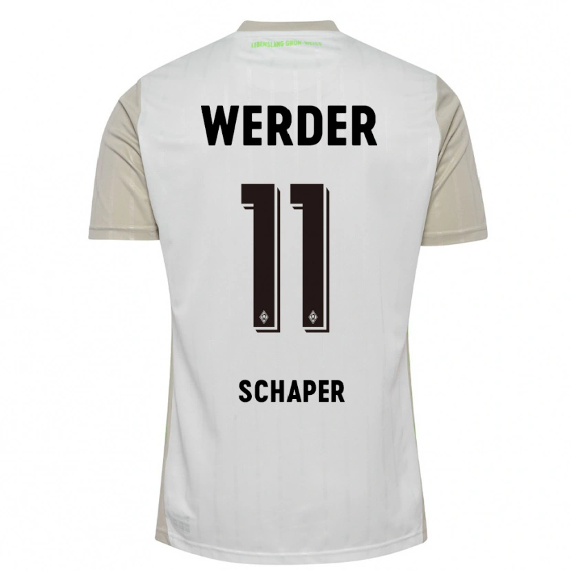Danxen Kinderen Wilken Schaper #11 Wit Zwart Uitshirt Uittenue 2025/26 T-Shirt