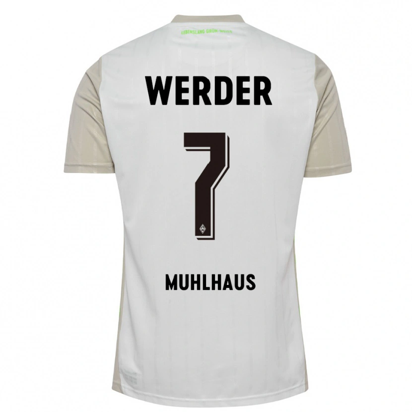 Danxen Kinderen Larissa Mühlhaus #7 Wit Zwart Uitshirt Uittenue 2025/26 T-Shirt