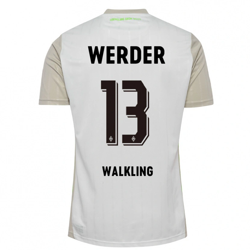 Danxen Kinderen Ricarda Walkling #13 Wit Zwart Uitshirt Uittenue 2025/26 T-Shirt