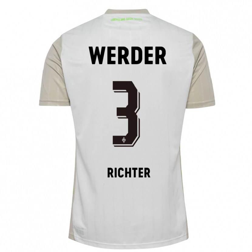 Danxen Kinderen Mathis Richter #3 Wit Zwart Uitshirt Uittenue 2025/26 T-Shirt
