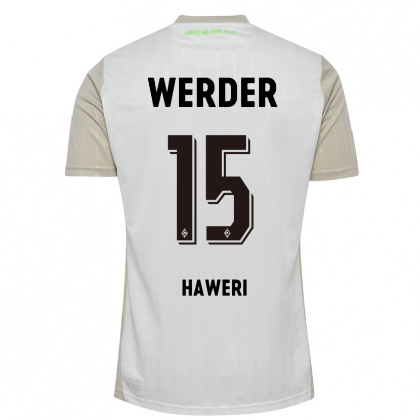 Danxen Kinderen Adrian Haweri #15 Wit Zwart Uitshirt Uittenue 2025/26 T-Shirt