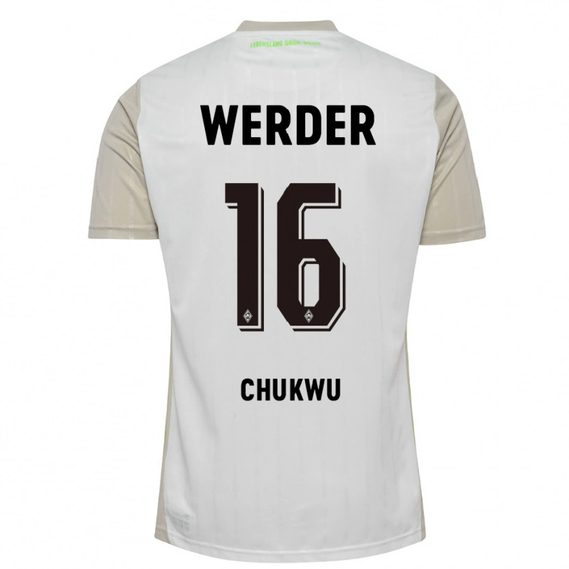 Danxen Kinderen Emmanuel Chukwu #16 Wit Zwart Uitshirt Uittenue 2025/26 T-Shirt